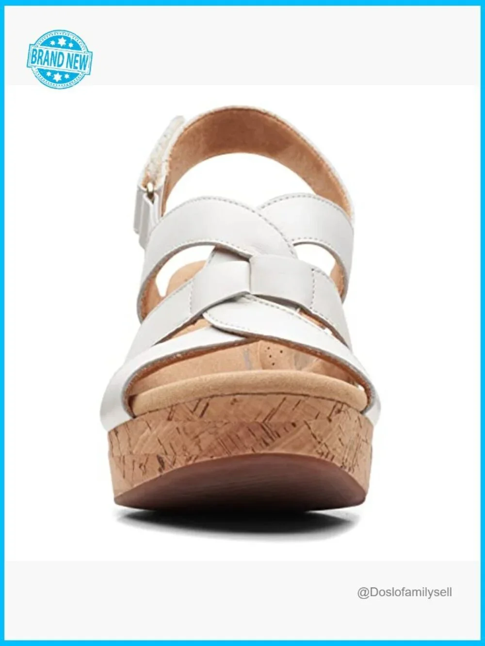 Cork Wedge Sandals Open Toe Slingback Fashion Casual Summer Lightweight 3in Heel